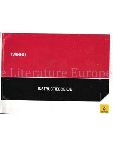 2008 RENAULT TWINGO INSTRUCTIEBOEKJE NEDERLANDS