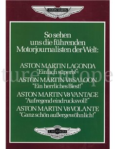 1982 ASTON MARTIN V8 SALOON  | VANTAGE | VOLANTE PROSPEKT DEUTSCH