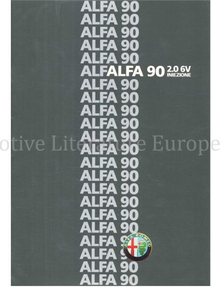 1985 ALFA ROMEO 90 2.0 6V INIEZIONE BROCHURE ITALIAANS