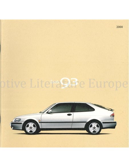 2000 SAAB 93 BROCHURE NEDERLANDS