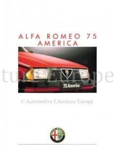 1988 ALFA ROMEO 75 AMERICA BROCHURE FRANS