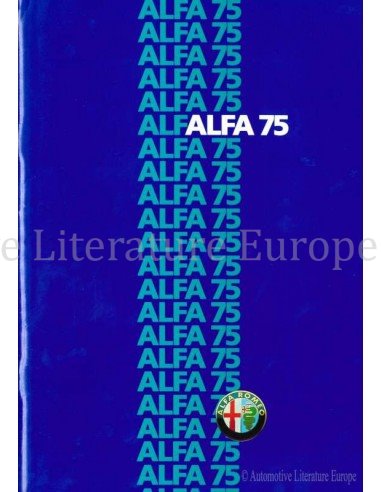 1985 ALFA ROMEO 75 PROSPEKT NIEDERLÄNDISCH