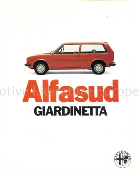1978 ALFA ROMEO ALFASUD GIARDINETTA BROCHURE NEDERLANDS