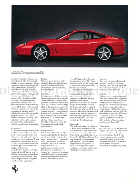 1997 FERRARI GENEVA MOTORSHOW PRESSKIT 1156/97