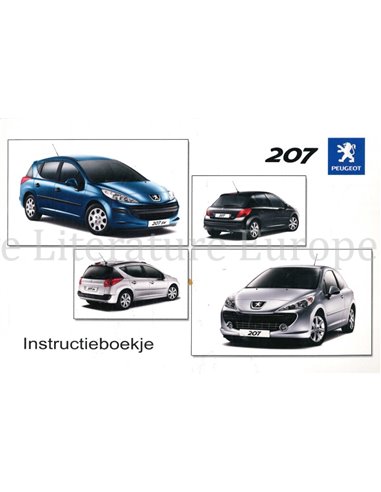 2007 PEUGEOT 207 BETRIEBSANLEITUNG NIEDERLÄNDISCH