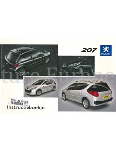 2007 PEUGEOT 207 INSTRUCTIEBOEKJE NEDERLANDS