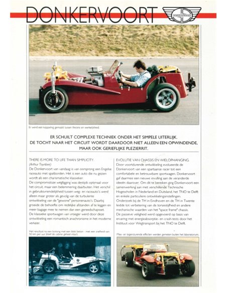 1995 DONKERVOORT LEAFLET NEDERLANDS