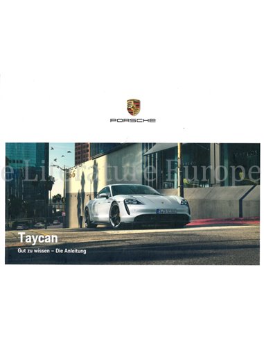 2021 PORSCHE TAYCAN INSTRUCTIEBOEKJE DUITS