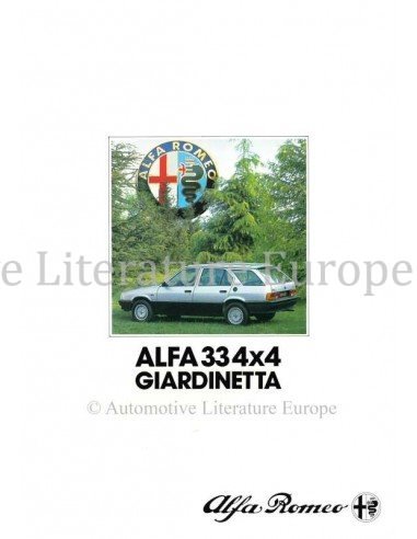 1984 ALFA ROMEO 33 4X4 GIARDINETTA BROCHURE DUITS