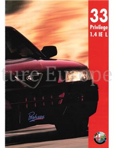 1993 ALFA ROMEO 33 PRIVILEGE BROCHURE NEDERLANDS