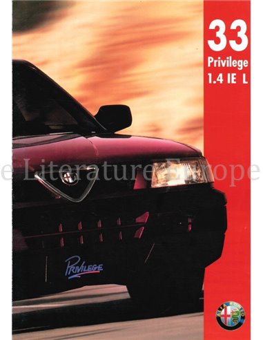 1993 ALFA ROMEO 33 PRIVILEGE PROSPEKT NIEDERLÄNDISCH