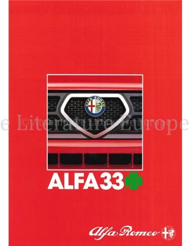 1984 ALFA ROMEO 33 QUADRIFOGLIO VERDE  BROCHURE NEDERLANDS