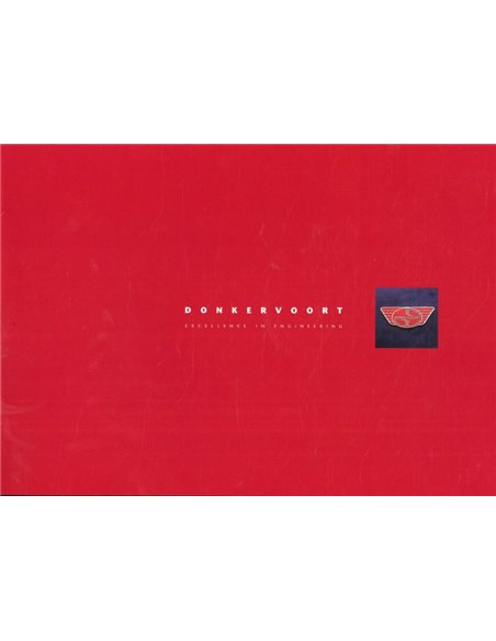 2001 DONKERVOORT D8 BROCHURE ENGELS