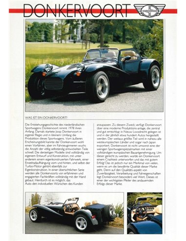 1995 DONKERVOORT LEAFLET DUITS