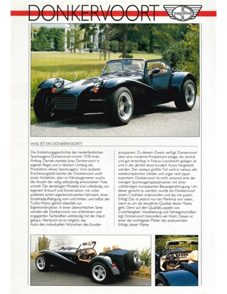1995 DONKERVOORT LEAFLET DUITS
