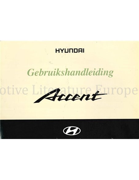 2003 HYUNDAI ACCENT BETRIEBSANLEITUNG NIEDERLÄNDISCH