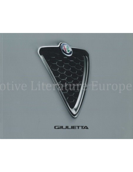 2016 ALFA ROMEO GIULIETTA BROCHURE DUTCH