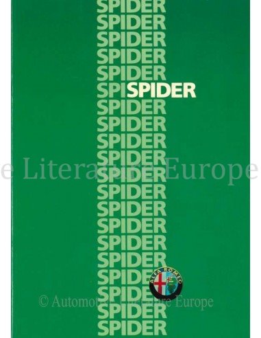 1986 ALFA ROMEO SPIDER BROCHURE DUITS