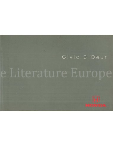 2001 HONDA CIVIC 3-DOOR OWNERS MANUAL DUTCH