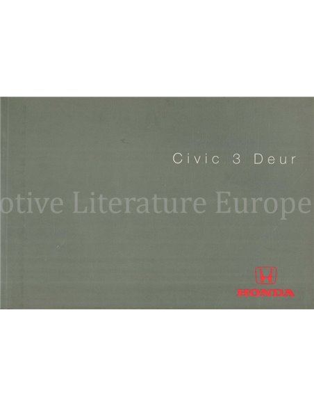 2001 HONDA CIVIC 3-DOOR OWNERS MANUAL DUTCH