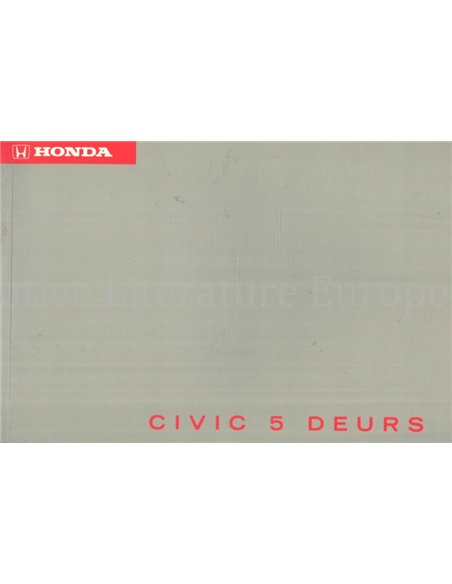 1996 HONDA CIVIC 5-DOOR OWNERS MANUAL HANDBOOK DUTCH