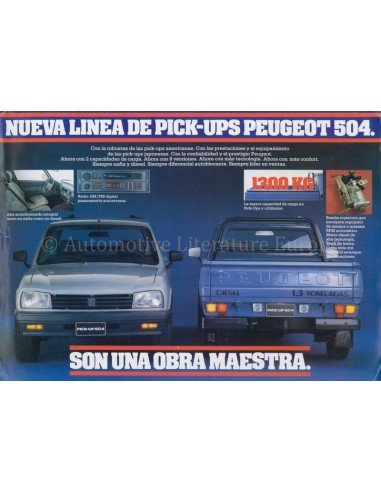 1994 PEUGEOT 504 PICK-UP LEAFLET SPAANS