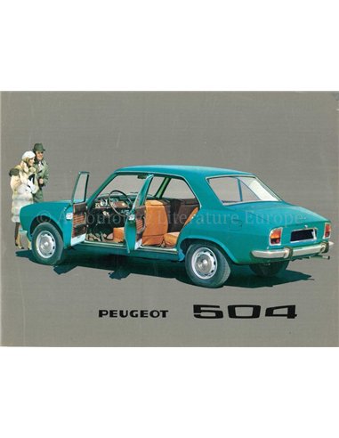 1969 PEUGEOT 504 DATENBLATT NIEDERLÄNIDSCH