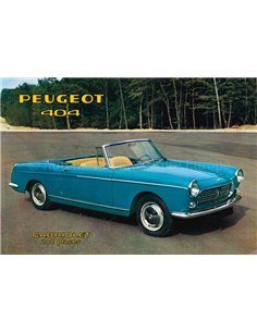 1961 PEUGEOT 404 CABRIOLET DATENBLATT FRANZÖSISCH
