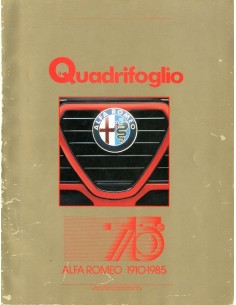 1985 ALFA ROMEO IL QUADRIFOGLIO MAGAZINE 2 ITALIAANS