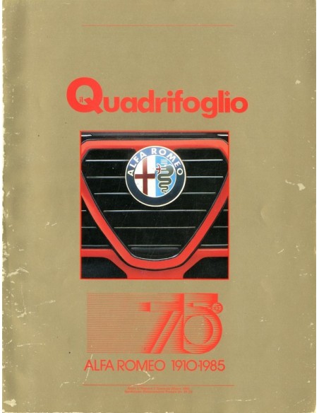 1985 ALFA ROMEO IL QUADRIFOGLIO MAGAZINE 2 ITALIAANS