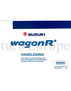 2005 SUZUKI WAGON R+ BETRIEBSANLEITUNG NIEDERLÄNDISCH