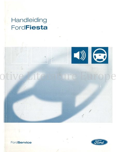 2005 FORD FIESTA INSTRUCTIEBOEKJE NEDERLANDS