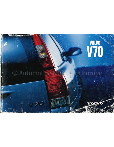 2001 VOLVO V70 BETRIEBSANLEITUNG NIEDERLÄNDISCH