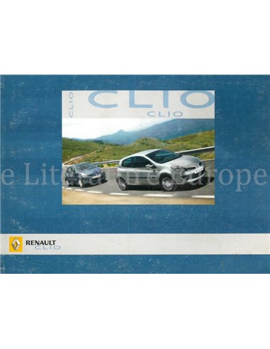 2006 RENAULT CLIO BETRIEBSANLEITUNG NIEDERLÄNDISCH