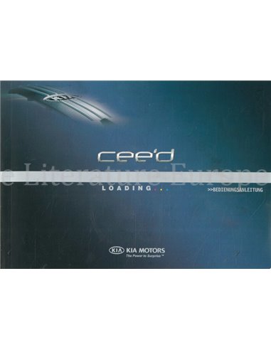 2009 KIA CEE'D INSTRUCTIEBOEK DUITS