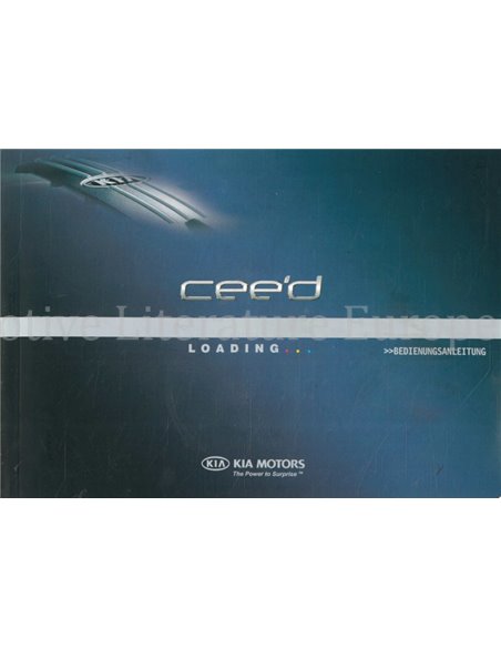 2009 KIA CEE'D INSTRUCTIEBOEK DUITS