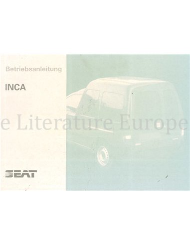1997 SEAT INCA OWNERS MANUAL GERMAN