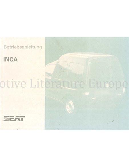 1997 SEAT INCA OWNERS MANUAL GERMAN
