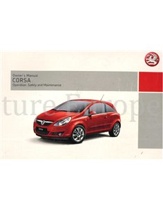 2007 VAUXHALL CORSA INSTRUCTIEBOEKJE ENGELS