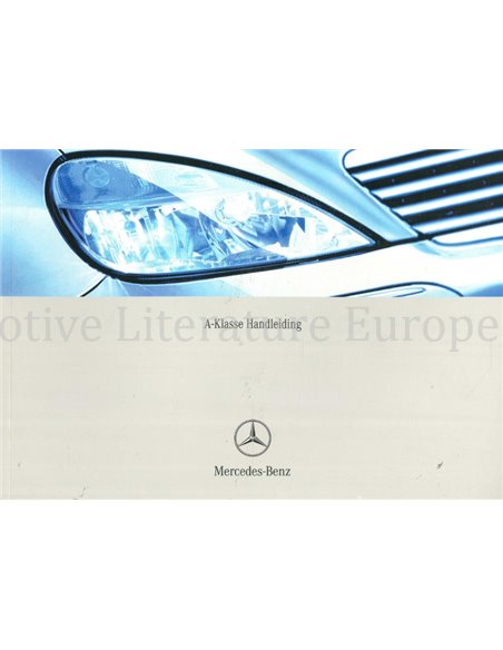2002 MERCEDES BENZ A KLASSE BETRIEBSANLEITUNG NIEDERLÄNDISCH