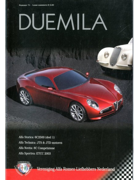 2003 ALFA ROMEO CLUB DUEMILA MAGAZINE 71 NEDERLANDS