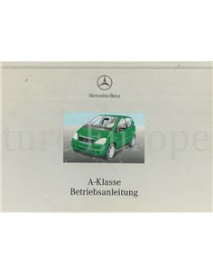 2000 MERCEDES BENZ A KLASSE INSTRUCTIEBOEKJE DUITS