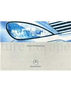 2002 MERCEDES BENZ A KLASSE INSTRUCTIEBOEKJE DUITS