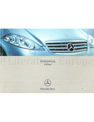 2004 MERCEDES BENZ A KLASSE BETRIEBSANLEITUNG DEUTSCH