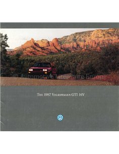 1987 VOLKSWAGEN GOLF GTI 16V BROCHURE ENGELS (USA)