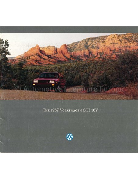 1987 VOLKSWAGEN GOLF GTI 16V BROCHURE ENGELS (USA)