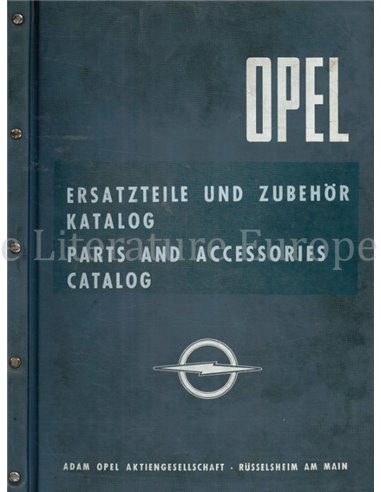1969 OPEL KADETT B ONDERDELENHANDBOEK ENGELS