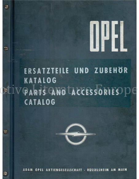1969 OPEL KADETT B ERZATSTEILCATALOG ENGLISCH