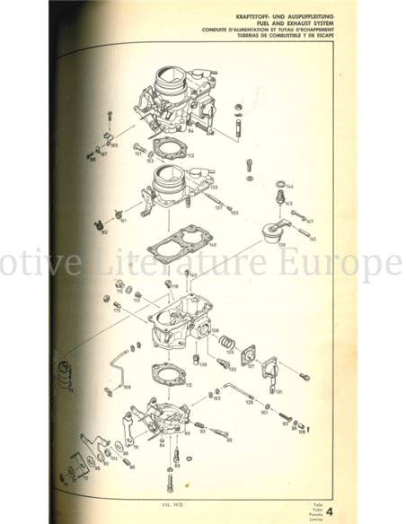 1969 OPEL KADETT B ERZATSTEILCATALOG ENGLISCH
