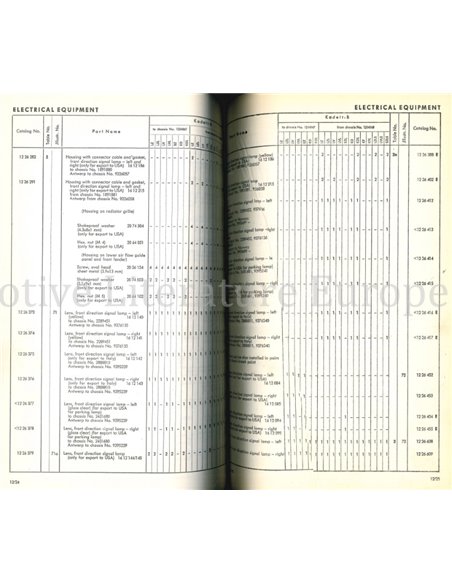 1969 OPEL KADETT B ERZATSTEILCATALOG ENGLISCH